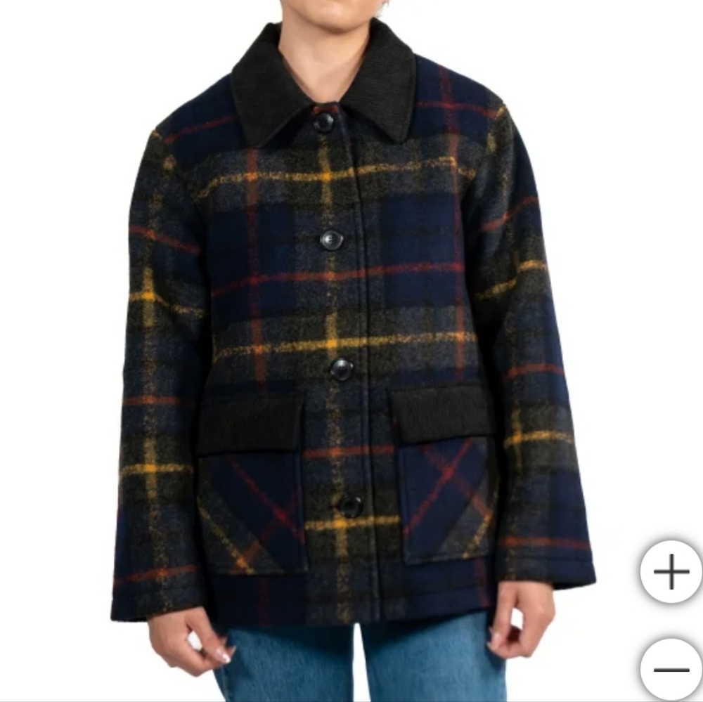 Pendleton Women's Wool Blend Barn Coat, Medium Nwt